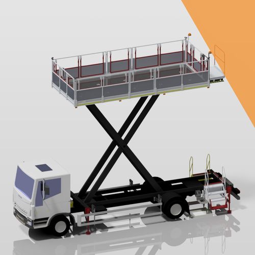 Plataforma elevatória de trabalho - TBD (OWEN HOLLAND) LIMITED - tipo tesoura / para aeroporto