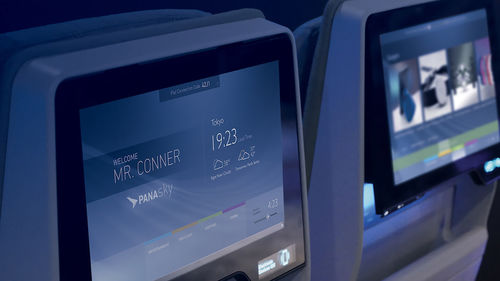 Tela para cabine de avião para sistema de entretenimento a bordo - Marketplace - PANASONIC AVIONICS CORPORATION - com tela sensível ao toque / HD