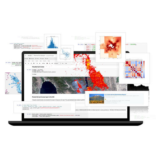 Software de análise - ArcGIS Notebooks - ENVIRONMENTAL SYSTEMS RESEARCH INSTITUTE, INC. - para aeronáutica / 3D / 2D
