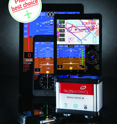Receptor ADS-B - Aeolus-Sense 3B  - Talos Avionics P.C. - meteorológico / para avião / com GPS integrado