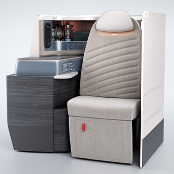 Assento para cabine de avião - CL6720 - RECARO Aircraft Seating GmbH & Co. KG - para classe executiva / com braços / com tela integrada