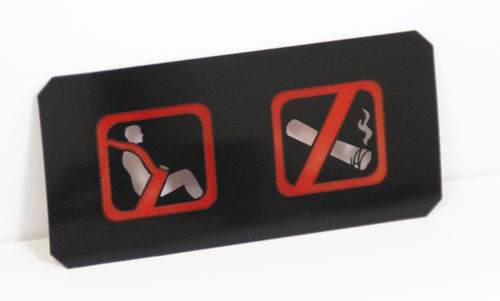 Placa de informação - 7200198-001 - PWI lnc. - de sinalização / estática / para avião