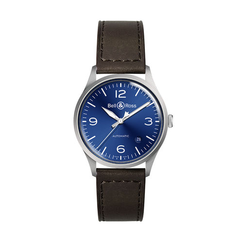 Relógio de pulso modelo Aviator - BR V1-92 BLUE STEEL - BELL & ROSS - cronógrafo / automático