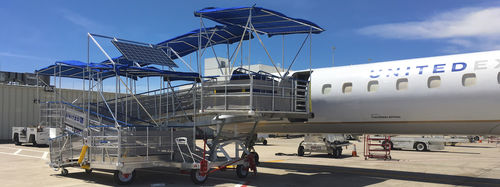 Escada de embarque - SGR - Keith Consolidated Industries, Inc. - móvel / de arrasto / com área coberta