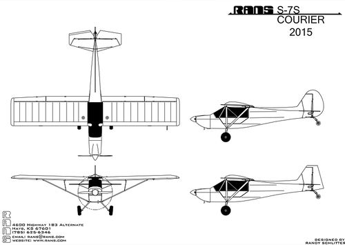 Avião turístico - S-7S COURIER - RANS - monomotor / com motor de 4 tempos / de 2 lugares