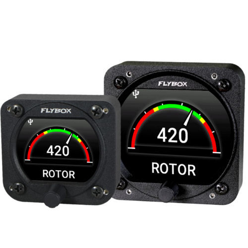 Tacômetro analógico - Omnia ROTOR series - Flybox Avionics - digital / com iluminação