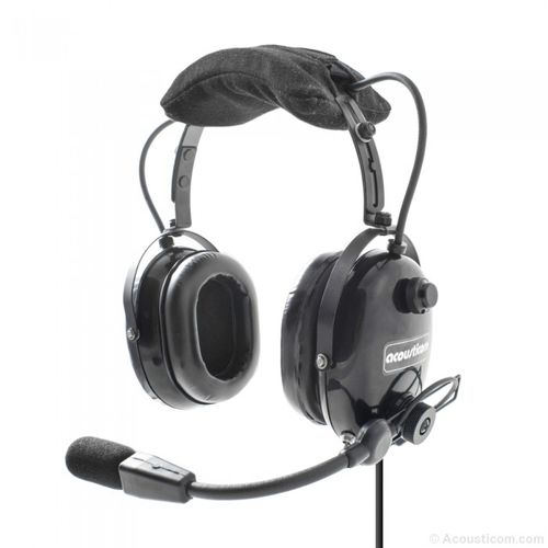 Headset para piloto - 1013-HS - ACOUSTICOM CORP - para avião / com fio