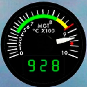 Indicador de temperatura - DJ PN 61000-112 - Diamond J, Inc. - analógico / eletrônico / para motor