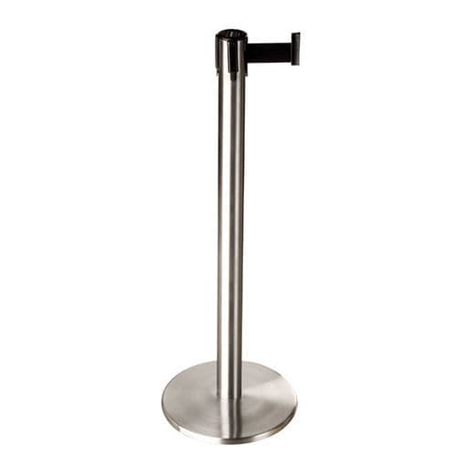 Demarcador de fila com fita - Maxima - Architectural Brass Co. - com cabeça chata / para passageiros / móvel