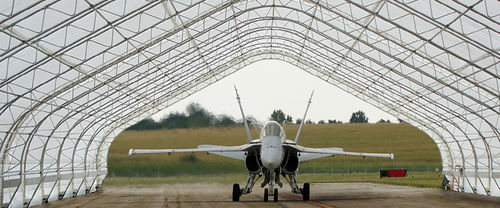 Hangar para avião - ClearSpan Fabric Structures - provisório / aberto / para aeroporto
