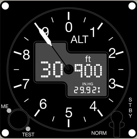Altímetro analógico - Innovative Solutions & Support - em pés / para avião