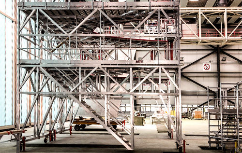 Andaime aeronáutico para avião - ALTEC Aluminium Technik GmbH - para o nariz da aeronave / móvel / ajustável