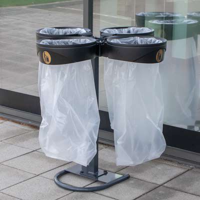 Lixeira para aeroporto - Orbis™ Quad - Glasdon UK Limited - de embutir / de coleta seletiva