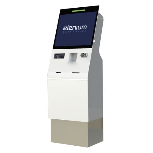 Totem de check-in com impressora - Elenium Automation - de piso / para aeroporto