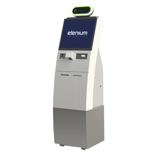 Totem de check-in com impressora - Elenium Automation - com leitor de cartões de embarque / para balcão / para aeroporto