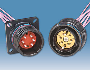 Conector de dados - 801 - Amphenol Aerospace - para aeronave / ARINC / de fibra óptica multivias