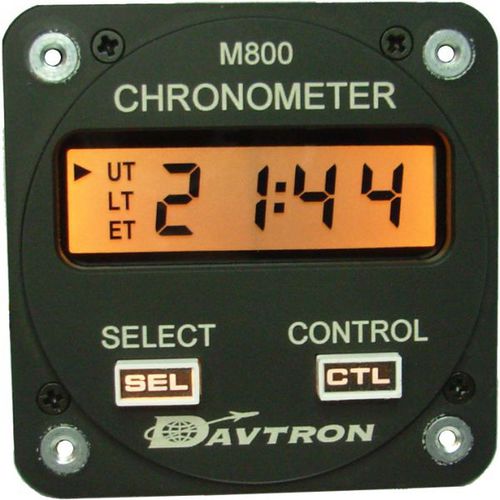 Relógio para aeronave - M800 series - Davtron, Inc. - eletrônico / de quartzo / com iluminação