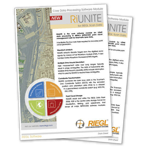Software de gestão - RiUNITE - RIEGL LASER MEASUREMENT SYSTEMS GMBH - de medição / de processo / LiDAR