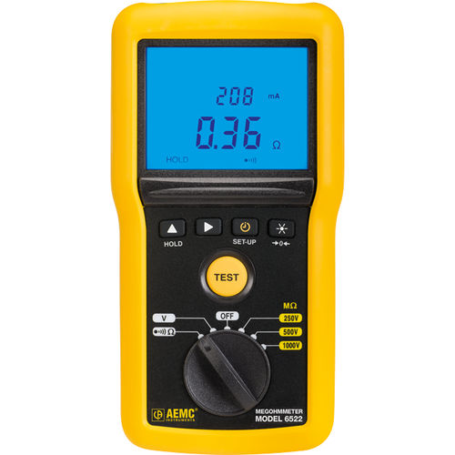 Megômetro portátil - 6522  - AEMC Instruments  - para a indústria aeronáutica