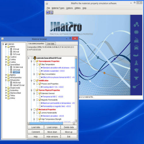 Software de simulação - JMATPRO® - Sente Software Ltd. - de cálculo / para aeronáutica
