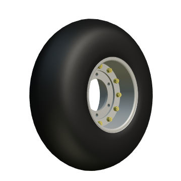Pneu para avião leve - WT-70192 - Stomil-Poznan - para trem principal / 19,5" / 7"