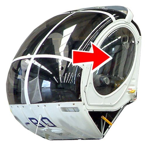 Janela para helicóptero - HUGHES300_WS_DOOR - Cee Bailey's Aircraft Plastics - em vidro mineral / colorida