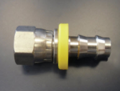 Conexão push-in - 150FSXSS-04-04 - Aerocom Specialty Fittings, Inc. - reta / hidráulica / em aço inoxidável