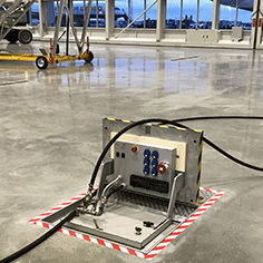 Sistema de alçapão para fonte externa de solo (GPU) - RET-EK  - Resom Technology - para pista / de hangar