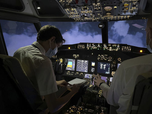 Simulador de voo - Boeing 737NG - SoftekSim - para treinamento / com cockpit fechado / de base fixa