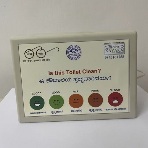 Teclado de pesquisa de satisfação para balcão - Swachh Bharat - Madbee mobility solutions pvt.ltd - para aeroporto