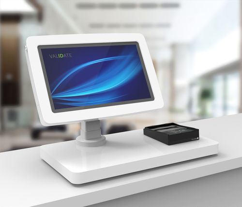 Totem de check-in para balcão - K-series   - imageHOLDERS - com impressora / com sistema de pagamento com cartão / para companhia aérea