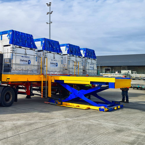 Mesa elevatória tipo sanfona - Joloda Hydraroll - móvel / para avião de carga / para operações GSE